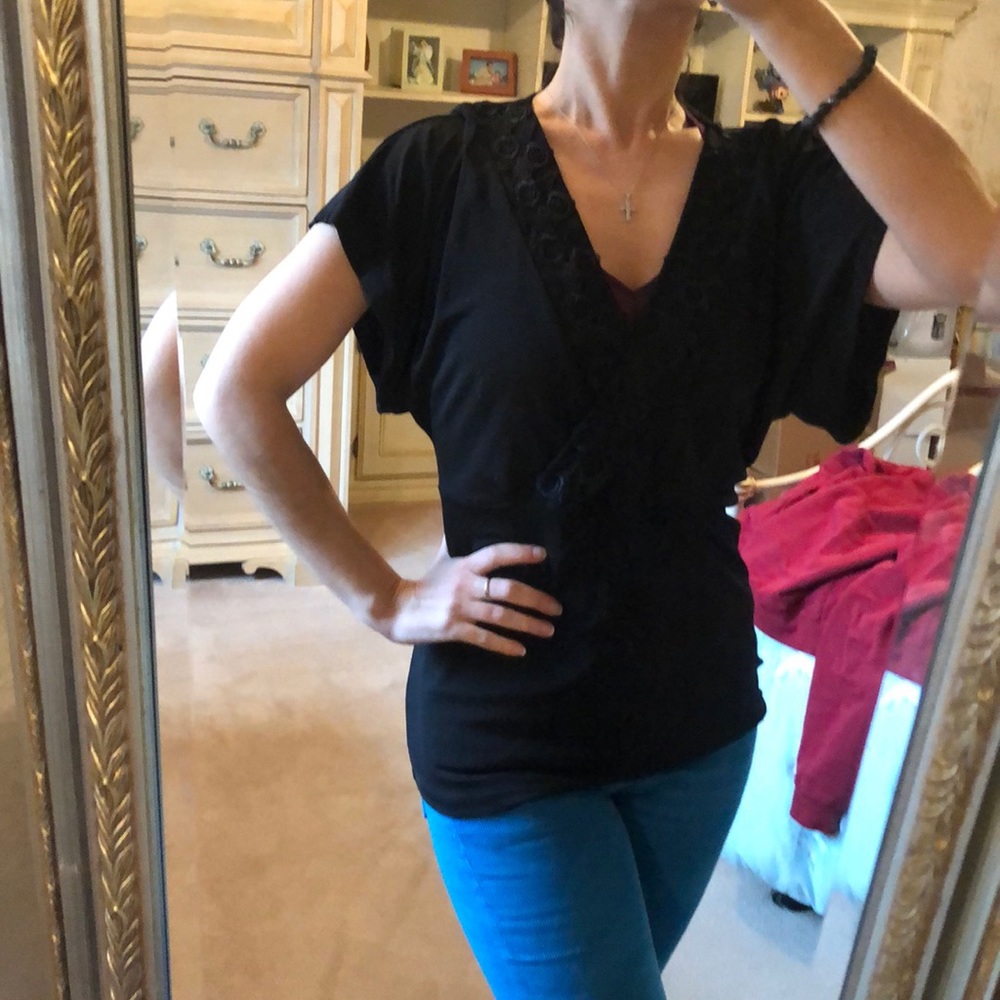 Nine West Black Blouse M